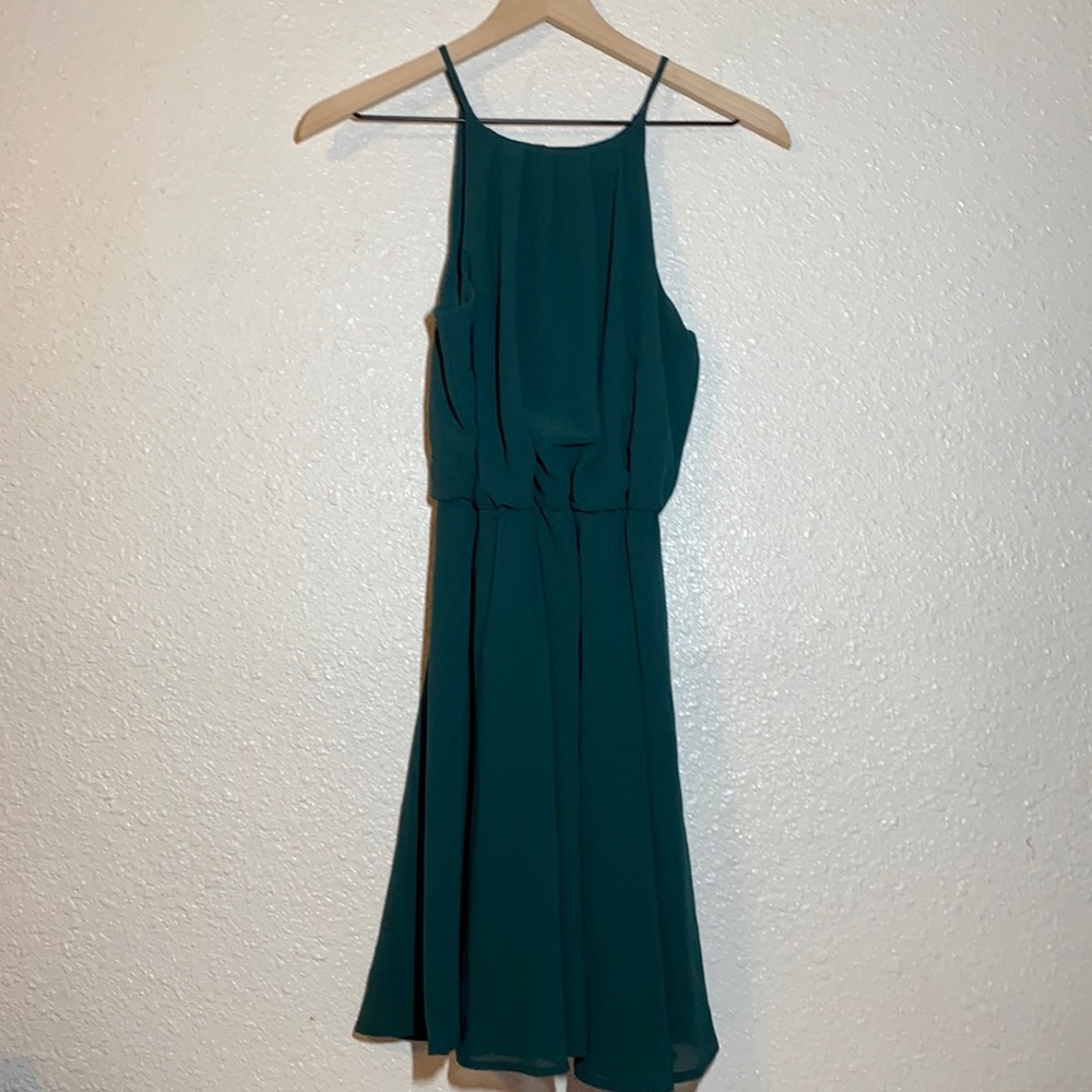 Blue Rain Green Dress Size S NWT